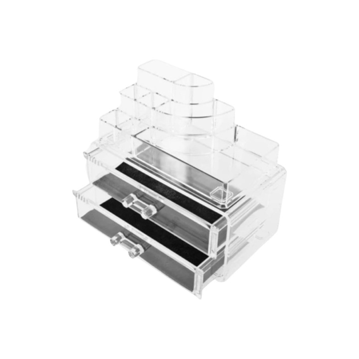 Organizator cosmetice cu 11 spatii pentru depozitare