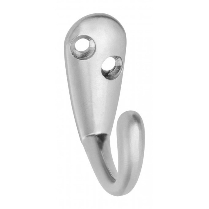 Agatatoare cuier simplu malag-c0, finisaj aluminiu, 17.5 x 44 mm