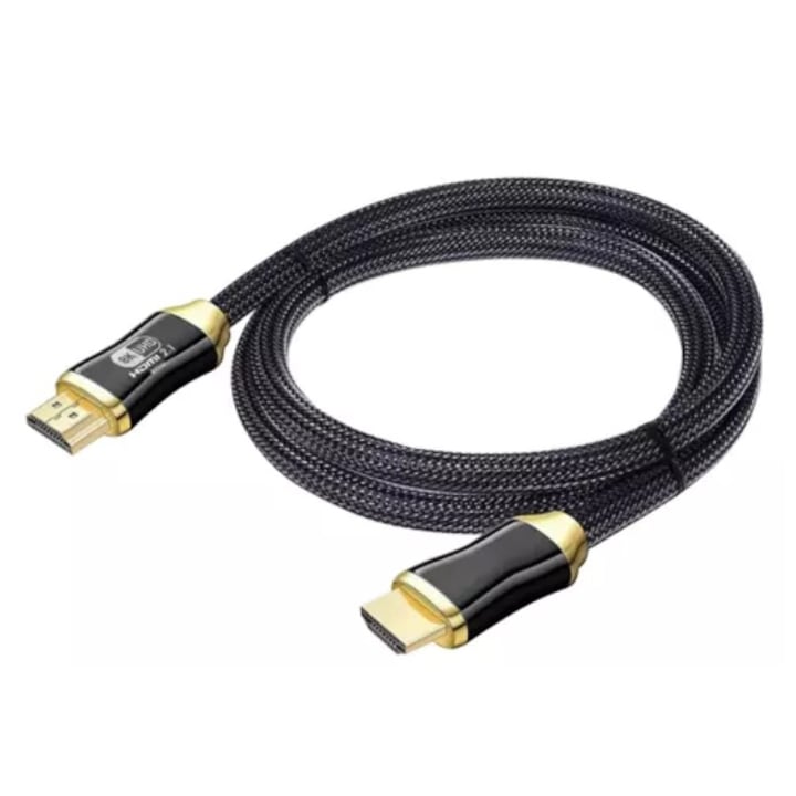 HDMI 2.1 kábel 8K 60Hz 4K 120Hz, aranyozott csatlakozók, 3m hosszú, TV-khez, számítógépekhez, konzolokhoz, audiorendszerekhez, monitorokhoz, Blu-ray lejátszókhoz