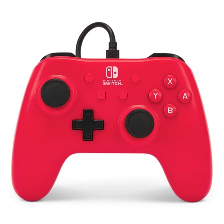 Controller cu fir PowerA Wired Nintendo Switch Raspberry Red