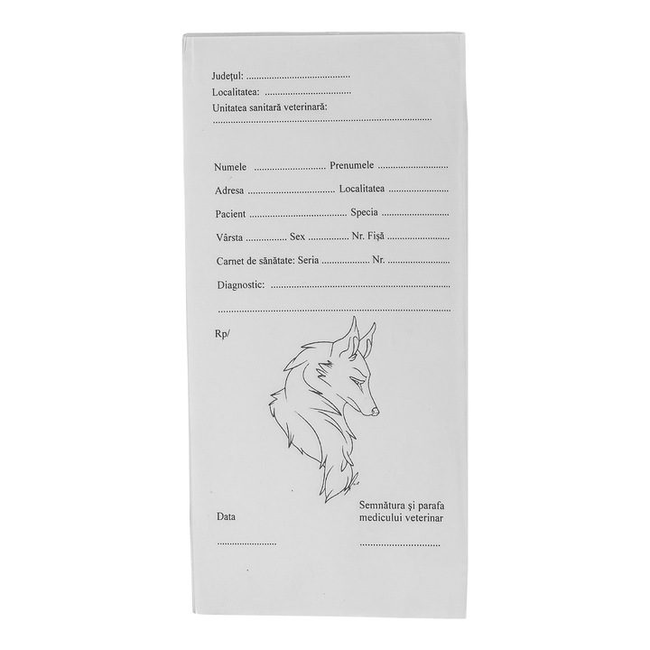 Retetar medical, uz veterinar, A6, 100 file