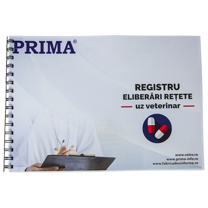 Registru eliberari retete, uz veterinar, A4, 50 file