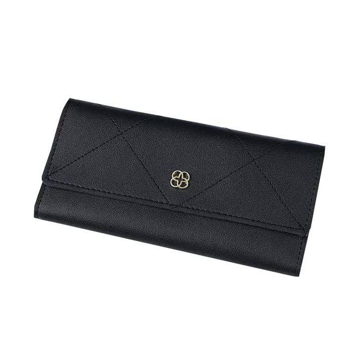 Portofel Dama, AVAMSI, KXM-119-160, Negru, 19x9.5x1.5 cm