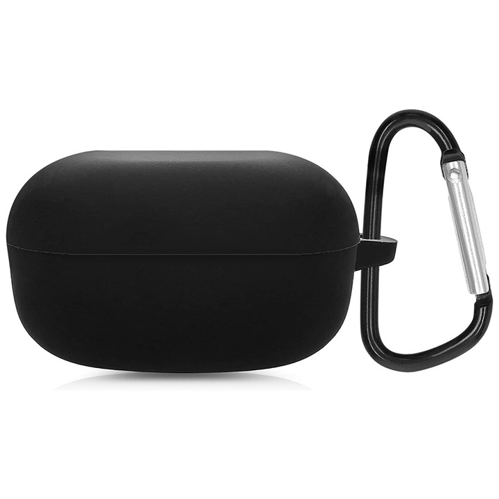 Калъф за слушалки, Силиконов, Съвместим с Samsung Galaxy Buds 2/2 Pro/Pro/Live, Черен