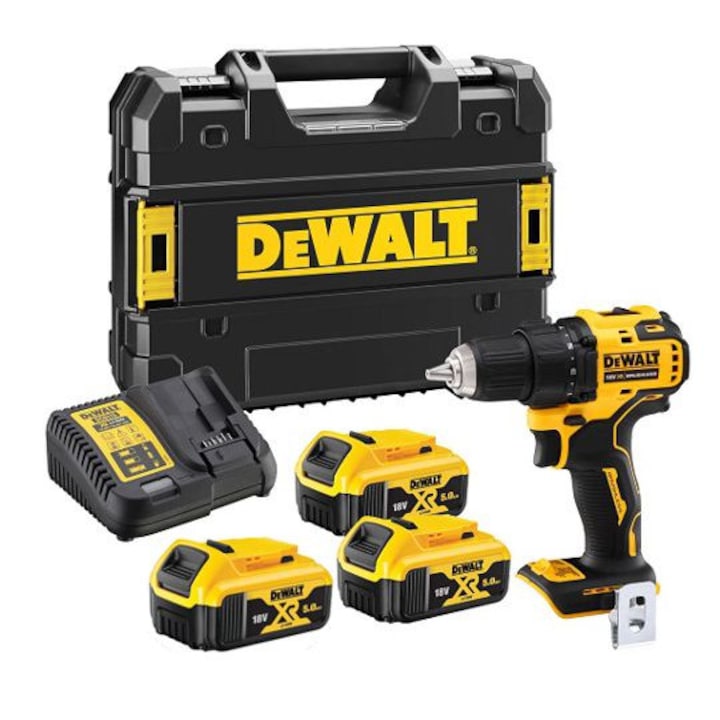 DEWALT, Csavarhúzó, 18V, 3x5.0AH, fekete/sárga