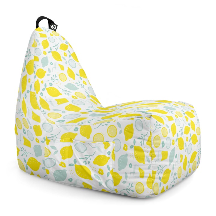 Fotoliu Updeco Puf Bean Bag tip Chill, sac interior, impermeabil, indoor/outdoor, cu maner, 62 x 95 x 75 cm, Lamai