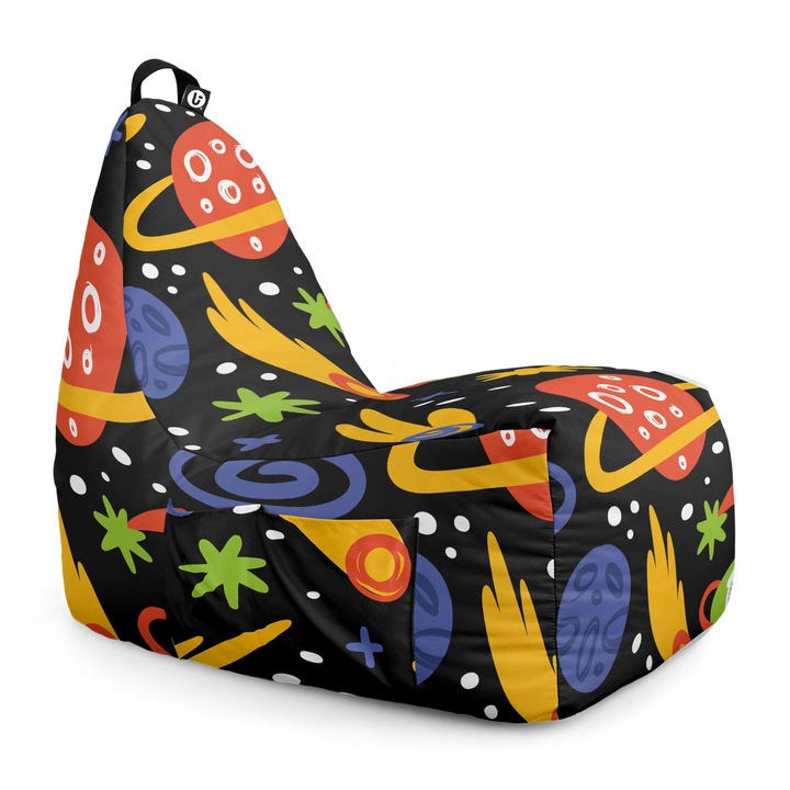 Fotoliu Updeco Puf Bean Bag tip Chill, sac interior, impermeabil, indoor/outdoor, cu maner, 62 x 95 x 75 cm, Cosmos