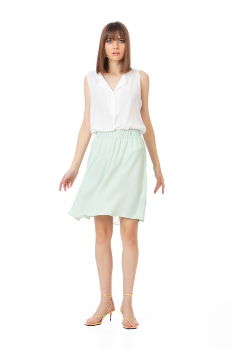 Пола BE YOU светло зелена с ластик на талията, Зелен