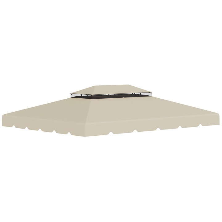 Copertina de schimb pentru foisor, Outsunny, Poliester, 3x4 m, Bej