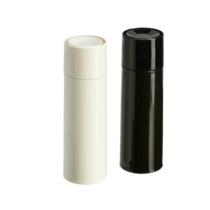 Set cu 2 rasnite din ceramica pentru condimente, 14 cm, Alb-negru