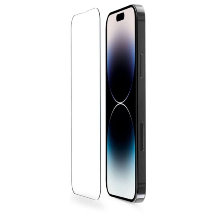 Folie protectie telefon, Tech Armor, Sticla, Compatibila cu Apple iPhone 13/Pro, Transparent