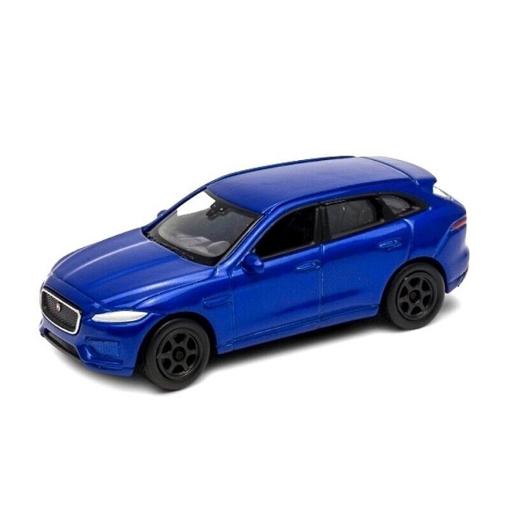 Количка Welly Jaguar F-Pace, Колекционерска, Метален модел, Мащаб 1:64, Син