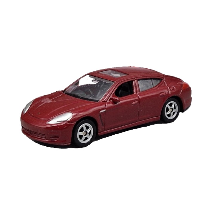 Количка Welly Porsche Panamera S Burgundy, Колекционерска, Метален модел, Мащаб 1:64, Червен
