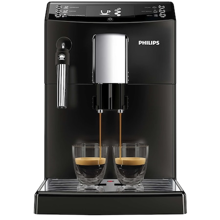 Espressor automat Philips EP3510/00, 15 bari, 1.8 l, sistem AquaClean, Sistem spumare a laptelui, 5 setari intensitate, optiune cafea macinata, Negru