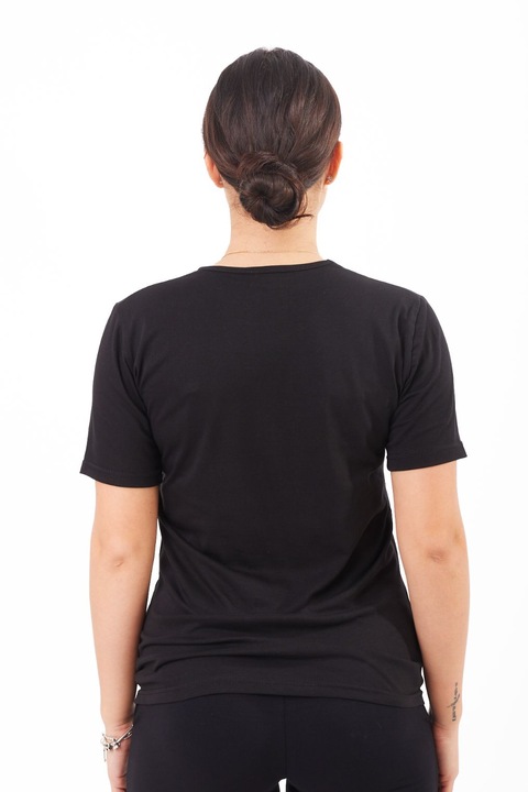 Персонализирана дамска тениска с изображение на Великден, твоята вселена, Памук, Черна, 2XL