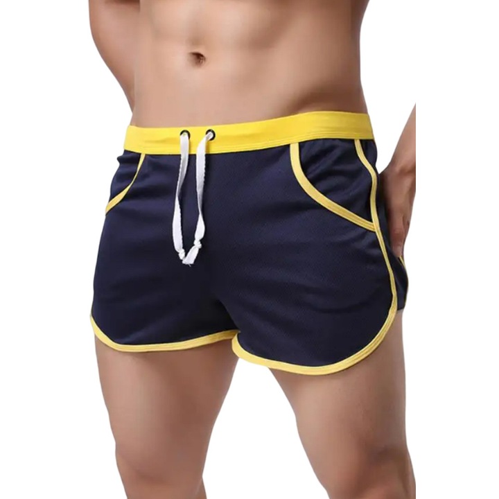 Pantaloni scurti tip boxeri, barbati, model sport, EFAYN, Albastru inchis