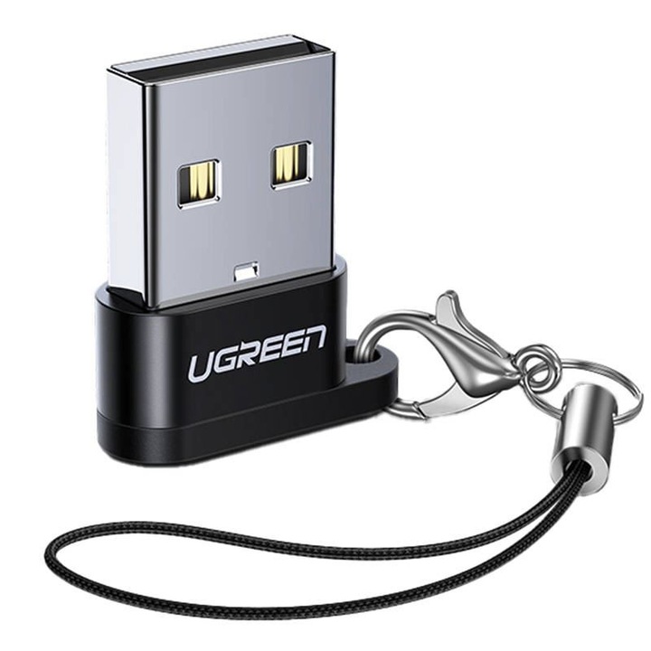 Adaptor Ugreen US280, USB LA USB Type-C, incarcare max 3A, negru