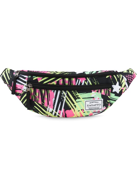 Borseta sportiv, colorata, pentru femei, Poliester/Nylon, 12x33x7 cm, Zagatto ZG798