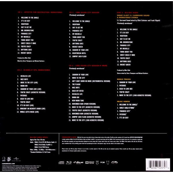 Appetite For Destruction - Super Deluxe Edition – Loja oficial do Guns N  'Roses