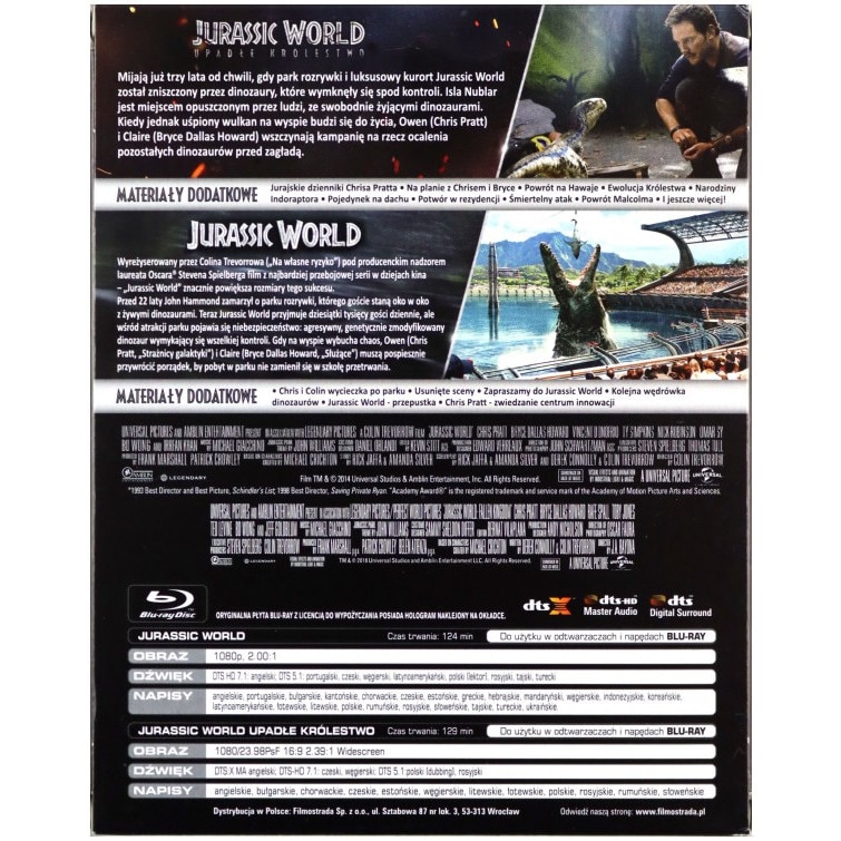 Jurassic World / Jurassic World Upadłe Królestwo [2xBlu-Ray] - eMAG.bg