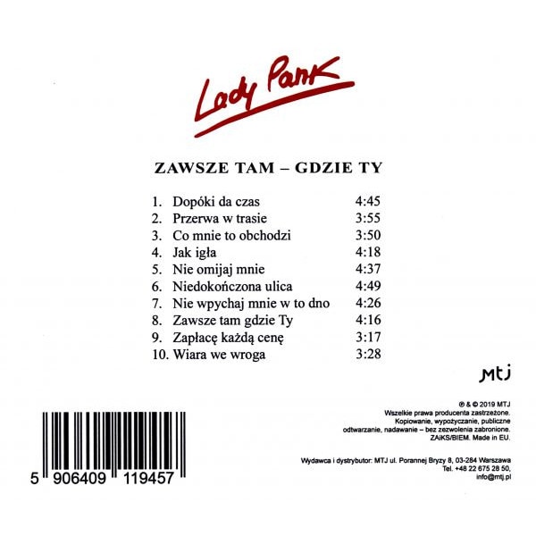 Lady Pank: Zawsze tam, gdzie Ty (reedycja 2019) [CD] - eMAG.ro