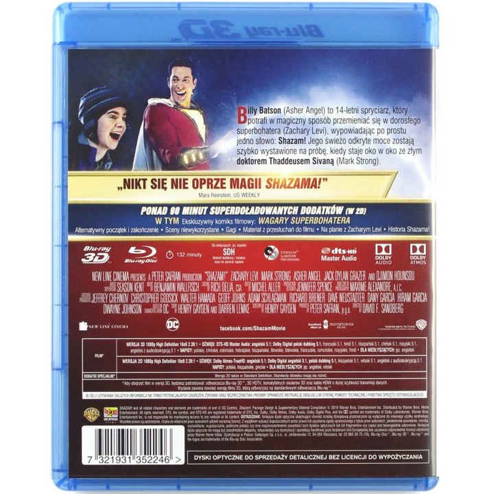 Shazam! [Blu-Ray 3D]+[Blu-Ray]