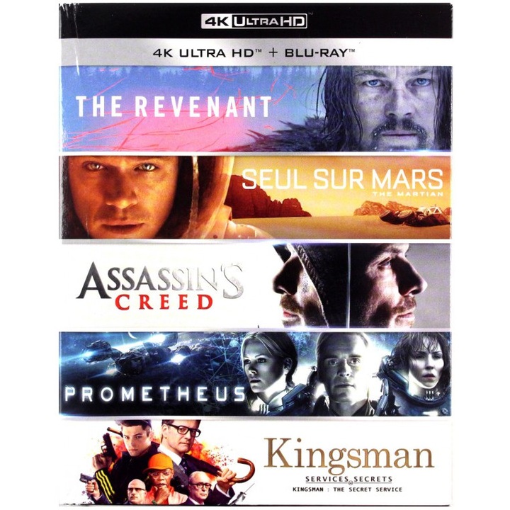 Prometheus / The Revenant / Assassin's Creed / Kingsman: The Secret Service / The Martian (Limited) [BOX] [5xBlu-Ray 4K]+[5xBlu-Ray]