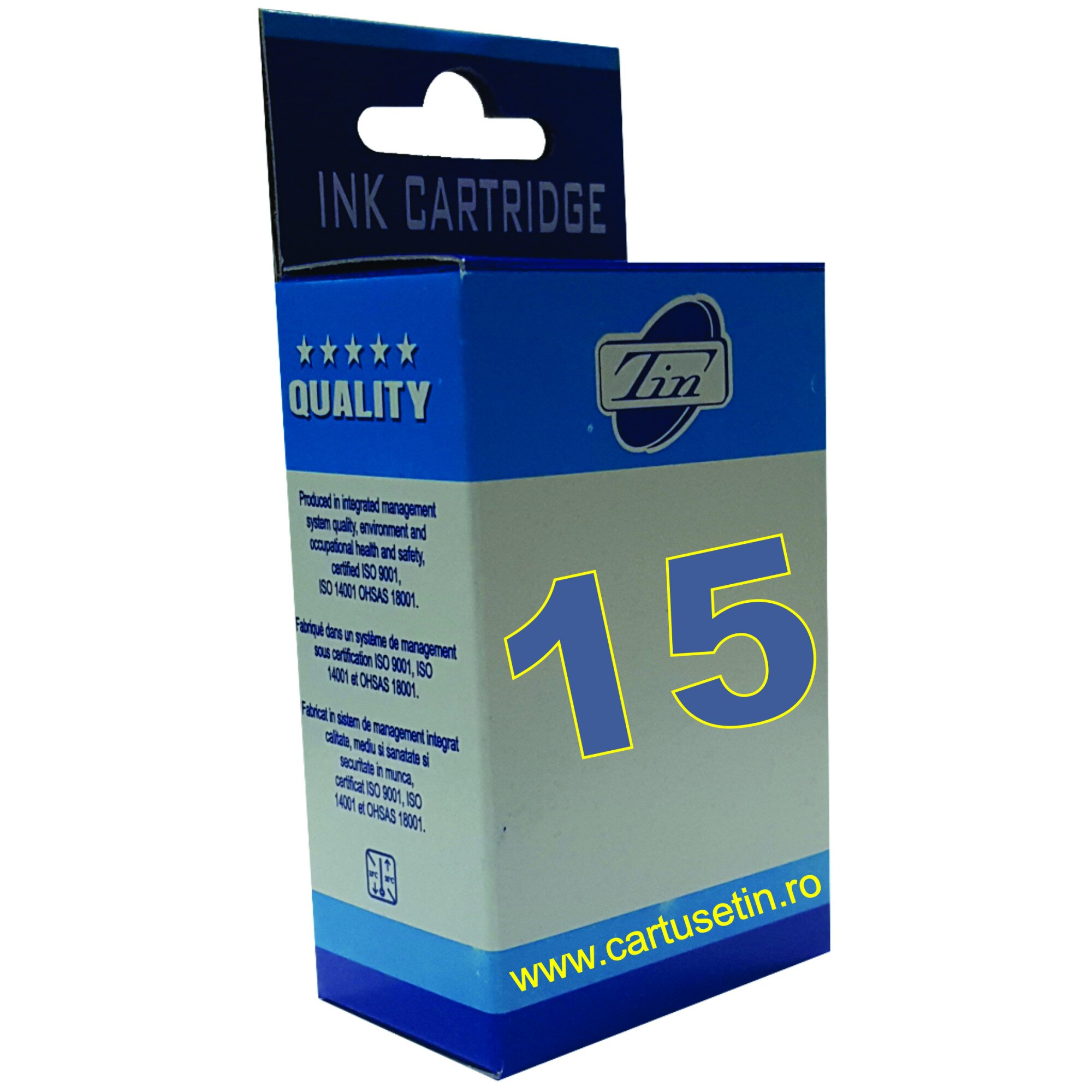 Cartus cerneala (inkjet) TIN compatibil cu HP C6615DE / HP 15 - 500 pagini, 42 ml (capacitate mare)
