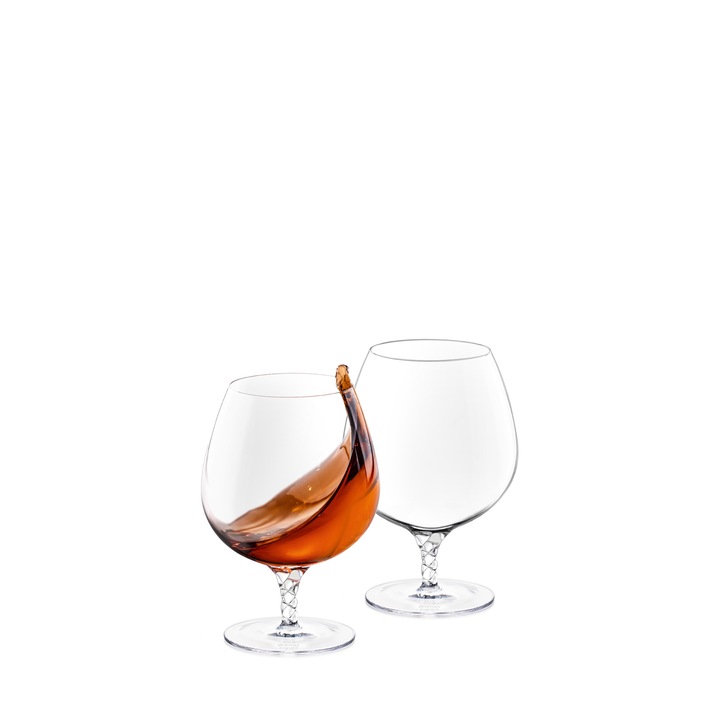 2 db konyakos pohár készlet, Wilmax, 550ml, Kézzel készített flakon