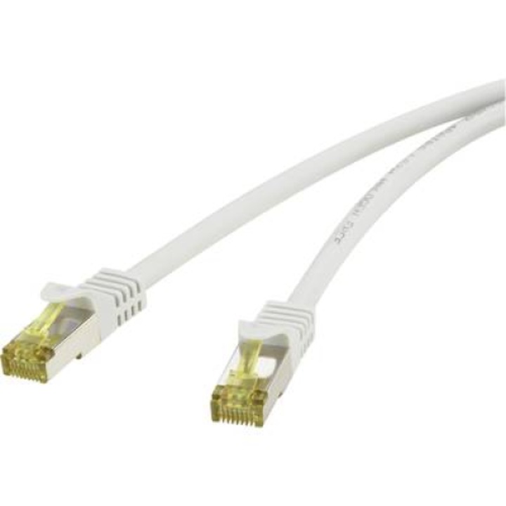 Renkforce (RF-4149861), RJ45 пач кабел, мрежов LAN кабел, огнеупорен, CAT 7 S/FTP [1x RJ45 щепсел - 1x RJ45 щепсел] 0,5 m сив