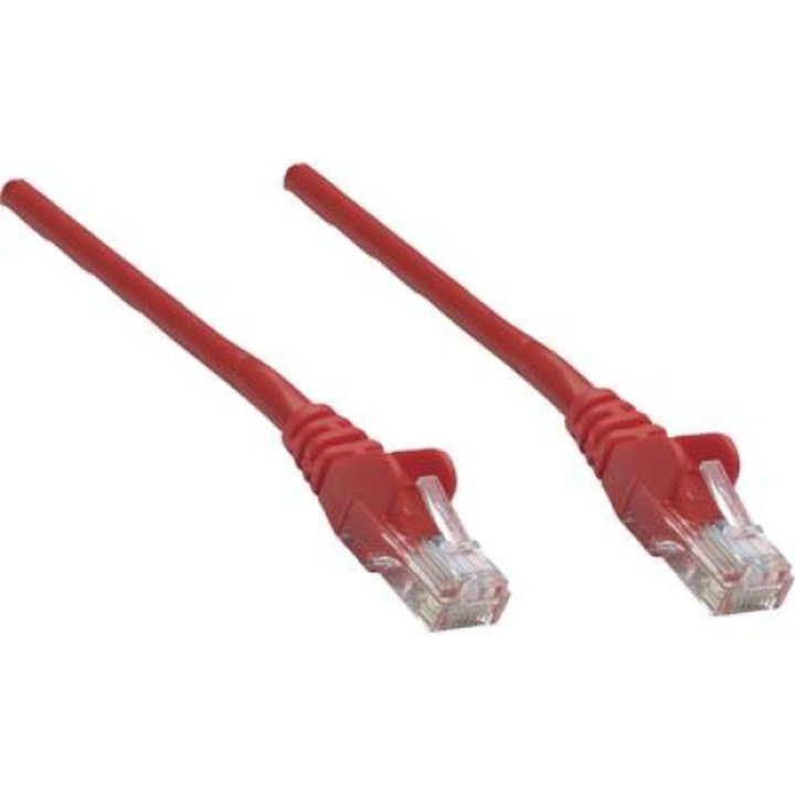 RJ45 Кабел за мрежова връзка CAT 6 U/UTP 1,50 m Червен Intellinet (342155)