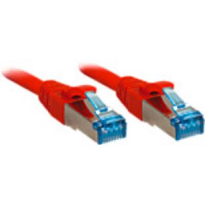 RJ45 Кабел за мрежова връзка CAT 6A S/FTP 0.30 m Червен LINDY (47160)