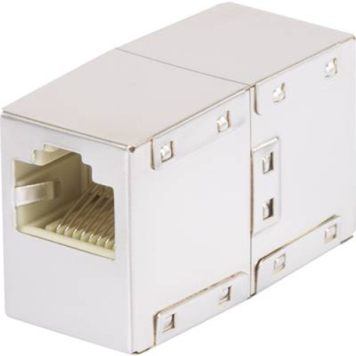 Адаптер за удължаване на мрежов кабел CAT 5e [1x RJ45 гнездо - 1x RJ45 гнездо] бял Renkforce (RF-4145361)