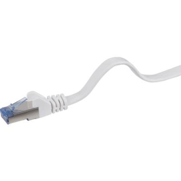 RJ45 Patch кабел, мрежов LAN кабел, гъвкав, огнеупорен CAT 6A S/FTP 10 m сив, Renkforce (RF-4149849)