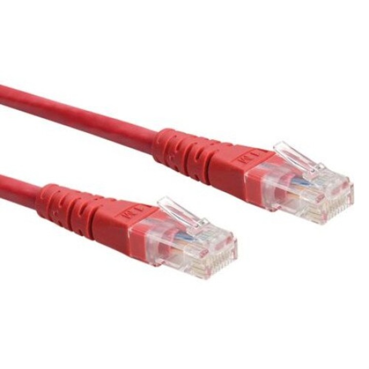 Cablu de conectare la retea, Digitus, RJ45 CAT 6 U/UTP, 5m, Rosu