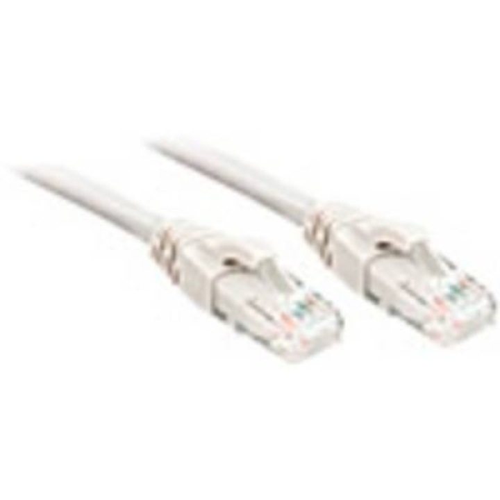 Cablu de conectare la retea, Lindy, RJ45 CAT 6 U/UTP, 0.30m, Alb