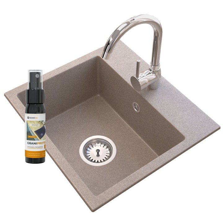 Мивка и смесителGRANITAN, Кафяв