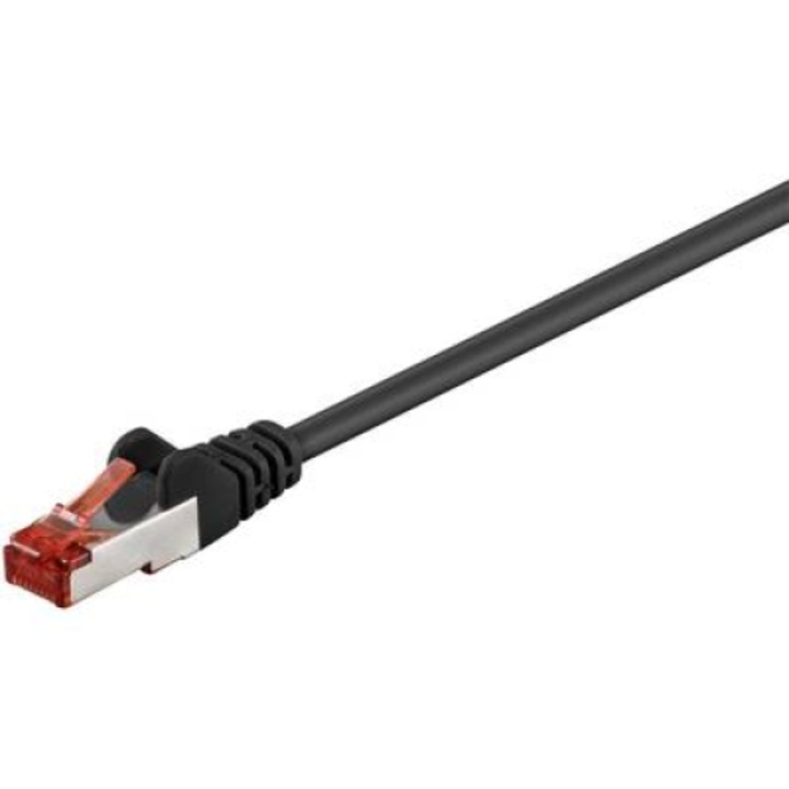 RJ45 Кабел за мрежова връзка CAT 5e U/UTP 1x RJ45 щепсел - 1x RJ45 щепсел 10 m Черен UL сертифициран (DK-1511-100/ЧЕРЕН)