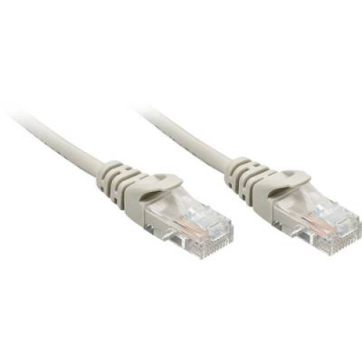 RJ45 Кабел за мрежова връзка CAT 5e U/UTP 1.00 m Сив LINDY (48362)