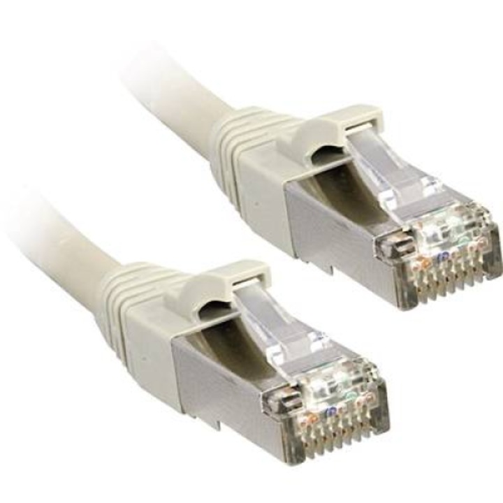 Cablu de conectare la retea, Lindy, RJ45 CAT 6 F/UTP, 2m, Gri