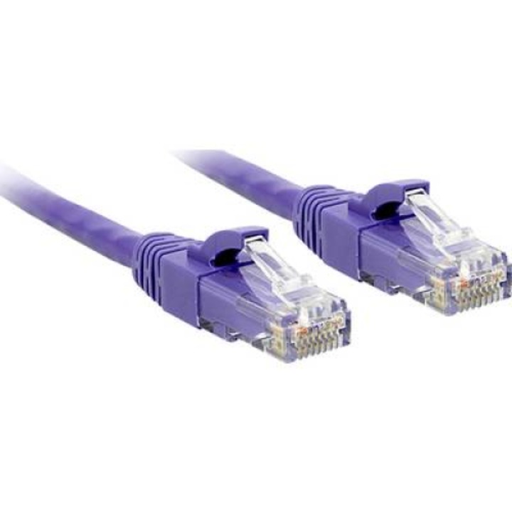 Cablu de conectare la retea, Lindy, CAT6, 3 m, Mov