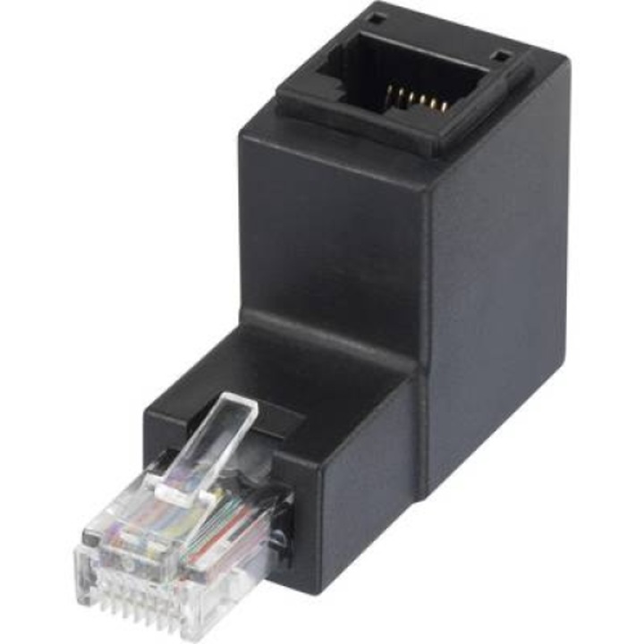 CAT5e RJ45-адаптер, огънат на 90° нагоре, Renkforce (RF-4087413)