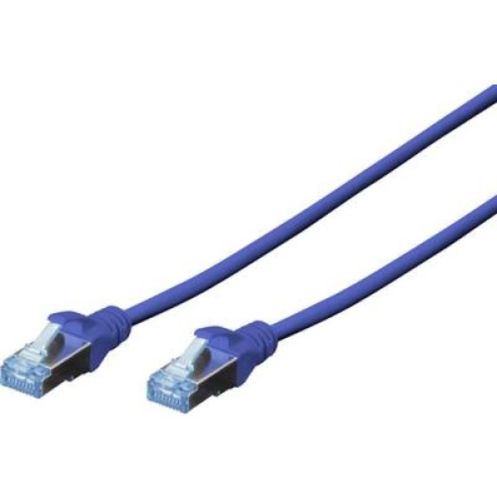 Кабел за мрежова връзка RJ45 CAT 5e SF/UTP 1x RJ45 щепсел - 1x RJ45 щепсел 5 m син UL сертифициран (DK-1531-050/B)