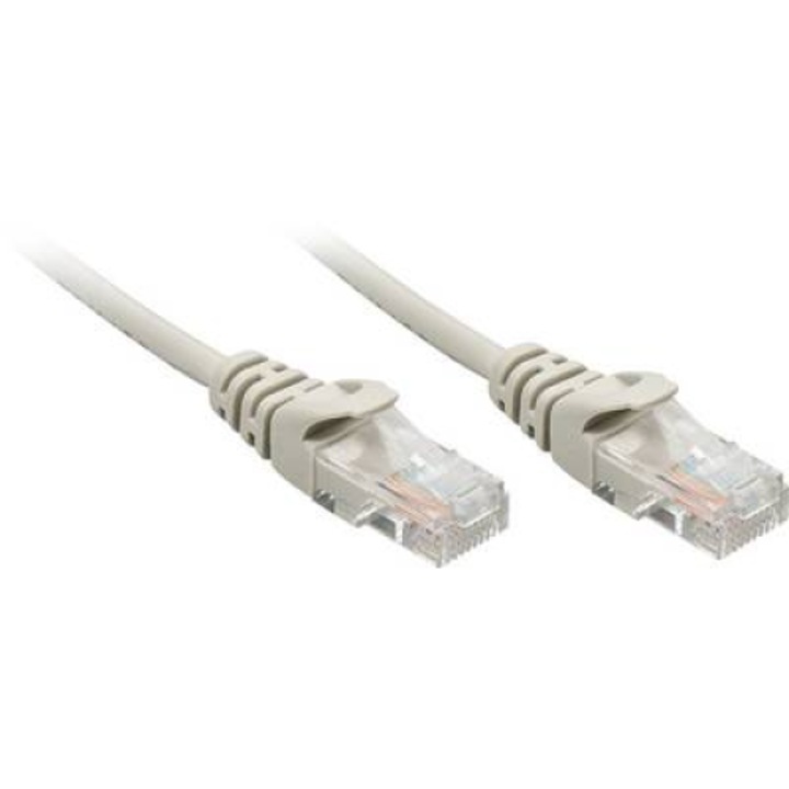 Cablu de conectare la retea, Lindy, RJ45 CAT 5e U/UTP, 30 m, Gri