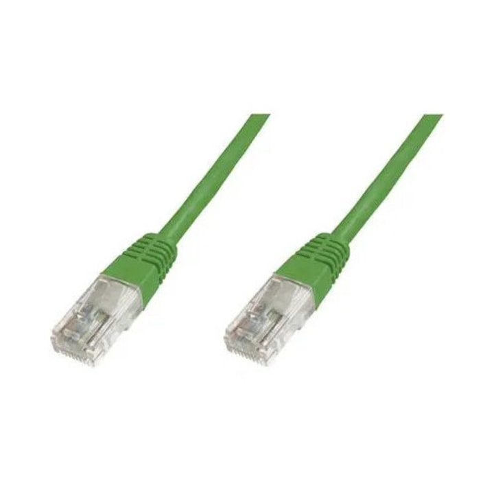 RJ45 Hálózat csatlakozókábel CAT 6 U/UTP 1x RJ45 dugó - 1x RJ45 dugó 1 m Zöld UL minősített Digitus (DK-1617-010/G)