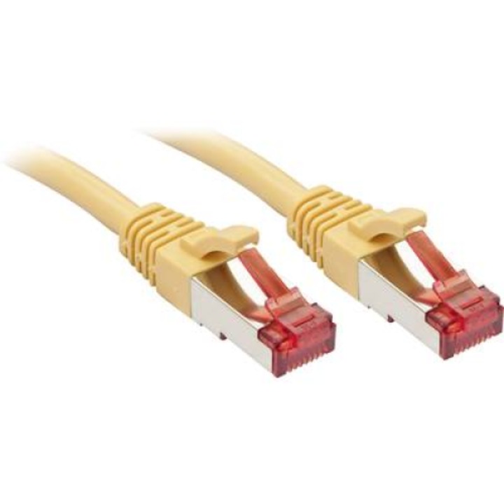 Cablu de conectare la retea, Lindy, RJ45 CAT 6 S/FTP, 2m, Galben