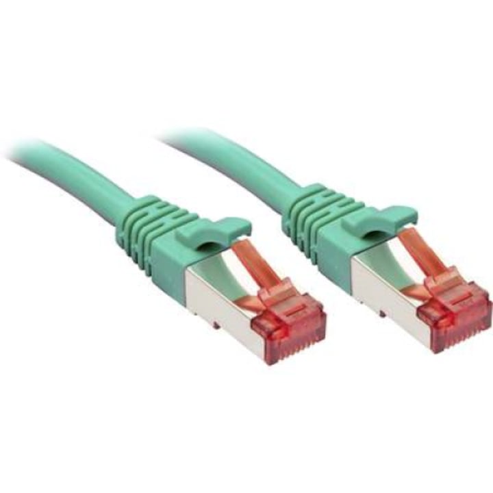 RJ45 кабел за мрежова връзка CAT 6 S/FTP 30.00 cm със зелен протектор LINDY (47745)