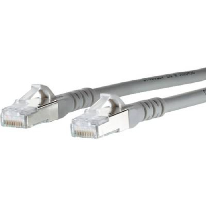 Cablu de conectare la retea, Metz Connect, RJ45, CAT 6A S/FTP, 1m, Gri