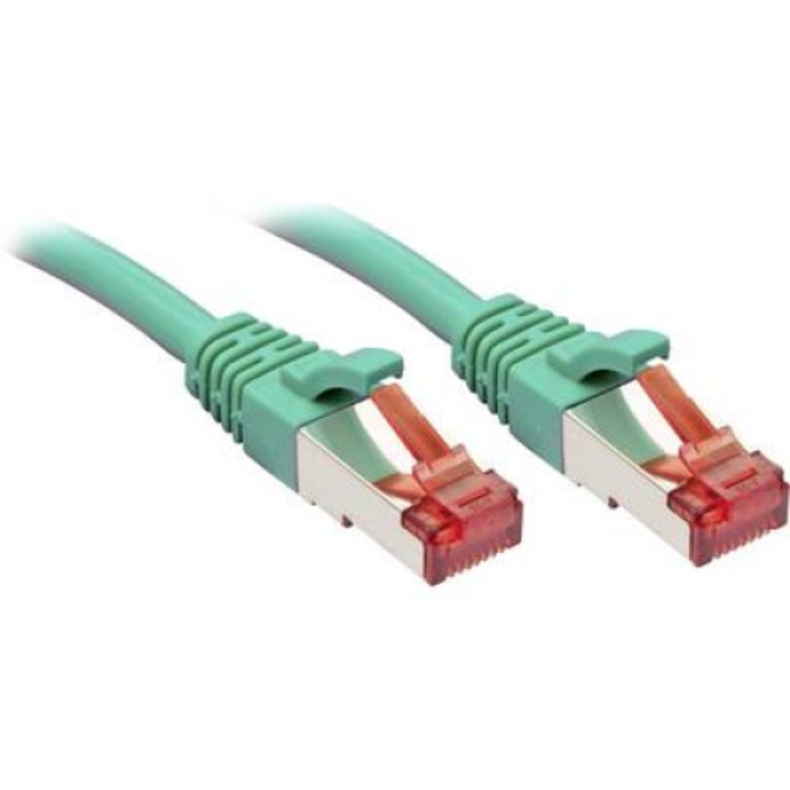 Cablu de conectare la retea, Lindy, RJ45 CAT 6 S/FTP, 0.50m, Verde