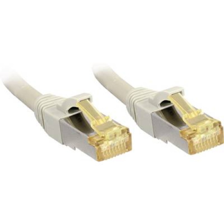 RJ45 Кабел за мрежова връзка CAT 6a S/FTP 0.50 m със сив протектор LINDY (47261)